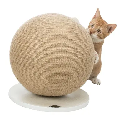 Trixie krabpaal bol op voet jute/hout 29 x 29 x 31 cm - Afbeelding 2