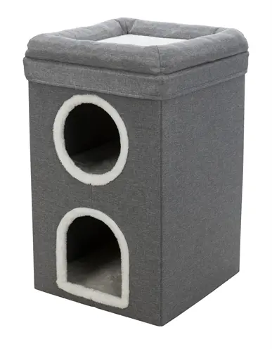 Trixie krabpaal Cat Tower Saul grijs 39 x 39 x 64 cm – krabton - Afbeelding 5