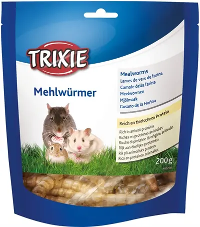 Trixie meelwormen gedroogd 5 x 200 g – snack voor knaagdieren en vogels