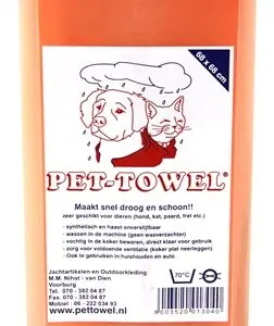 Pet-Towel hondenhanddoek XL 68 x 68 cm – hoge vochtopname - Afbeelding 1