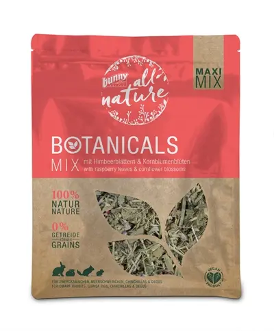 Bunny Nature Botanicals Maxi Mix frambozenblad en bloemkoolbloesem 400 g