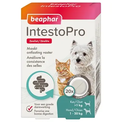 Beaphar Intestopro tabletten kat en hond minder dan 20 kg – 20 tabletten