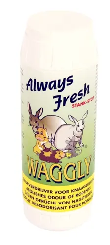 Waggly Always Fresh stankstop 500 g – geurverdrijver voor knaagdierkooien