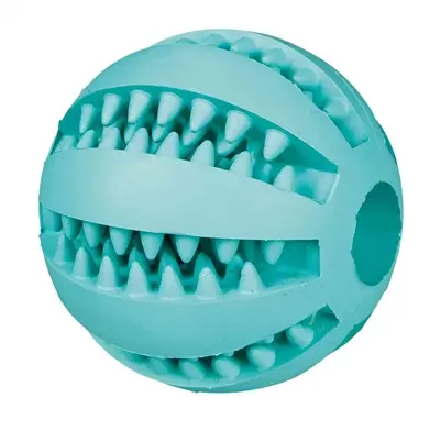 Trixie Denta Fun bal natuurrubber muntsmaak 5 cm – 4 stuks