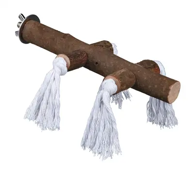Trixie zitstok schorshout met speeltouw 25 x 2,5 cm – 3 stuks