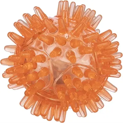 Trixie egelbal drijvend TPR met knipperlicht oranje 5 cm – 3 stuks