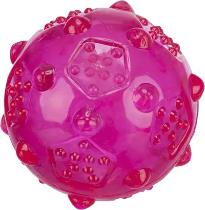 Trixie hondenbal TPR roze 7 cm met geluid – 3 stuks