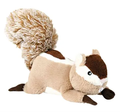 Trixie hondenknuffel eekhoorn pluche 24 cm met pieper – 3 stuks