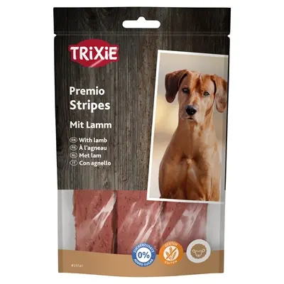 Trixie Premio Lamb Stripes 100 g – 90% lamsvlees, glutenvrij - Afbeelding 4