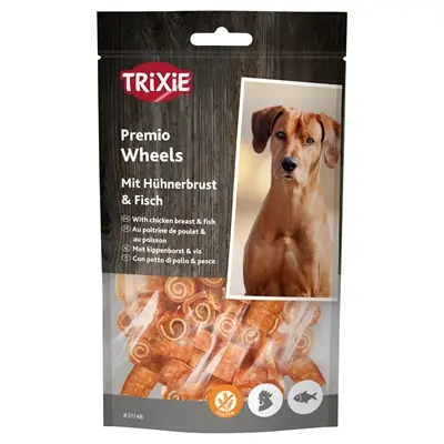 Trixie Premio Fish Chicken Wheels 75 g – hondensnack kip en vis
