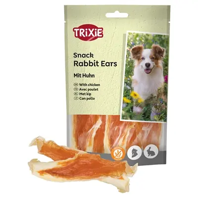 Trixie Premio Rabbit Ears 80 g – konijnenoren gevuld met kip