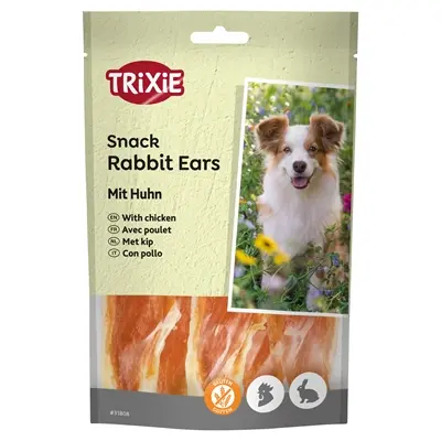 Trixie Premio Rabbit Ears 80 g – konijnenoren gevuld met kip - Afbeelding 2