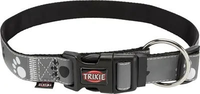 Trixie Silver Reflect halsband 40-65 x 2,5 cm – met trekontlasting