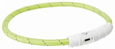 Trixie lichtgevende halsband Flash USB groen 45 x 0,7 cm – TPU/nylon
