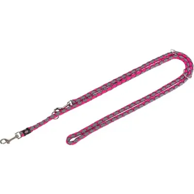 Trixie hondenriem Cavo verstelbaar fuchsia/grijs 200 x 1,2 cm - Afbeelding 4