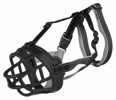 Trixie Muzzle Flex muilkorf siliconen zwart L-XL 30 x 36 cm