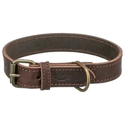Trixie Rustic halsband vetleer donkerbruin 37-44 x 2,5 cm - Afbeelding 5