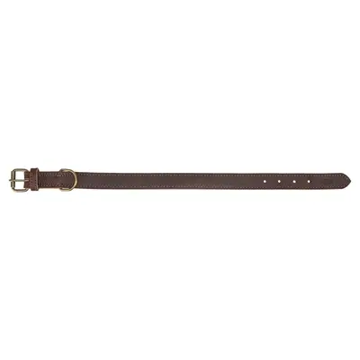 Trixie Rustic halsband vetleer donkerbruin 48-56 x 3 cm
