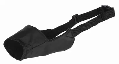 Trixie muilkorf polyester zwart L 16-44 cm