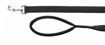 Trixie looplijn Premium zwart 120 x 1 cm – neopreen gevoerd handvat - Afbeelding 2