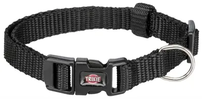 Trixie hondenhalsband Premium zwart 22-35 cm – verstelbaar nylon
