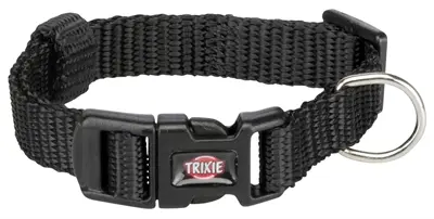 Trixie hondenhalsband Premium zwart 15-25 cm – verstelbaar nylon