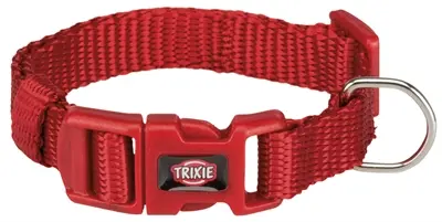 Trixie hondenhalsband Premium rood 15-25 cm – verstelbaar nylon