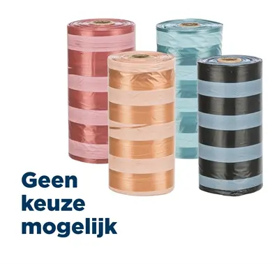 Trixie hondenpoepzakjes 4 rollen à 20 stuks – assorti kleuren