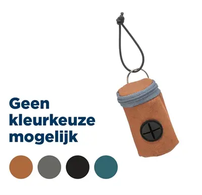 Trixie poepzakjeshouder nylon met 2 rollen à 15 zakjes – assorti