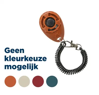 Trixie clicker assorti – trainingsclicker aan spiraalband met haak