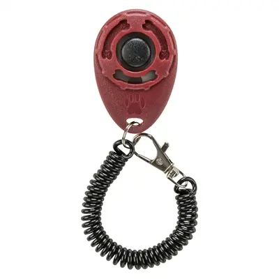 Trixie clicker assorti – trainingsclicker aan spiraalband met haak - Afbeelding 3