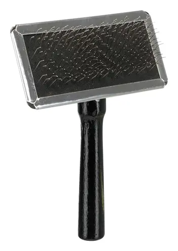 Trixie slickerborstel houten greep 13 x 9 cm – 3 stuks, assorti - Afbeelding 2