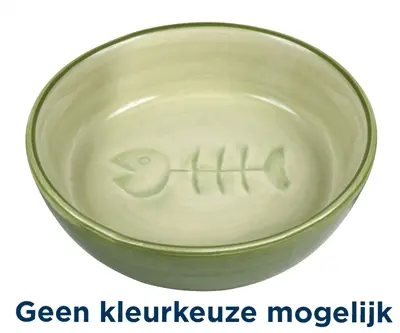 Trixie voerbak kat Visgraat keramiek 13 cm 200 ml – 4 stuks, assorti