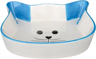 Trixie voerbak kattenhoofd met gezicht keramiek 15 cm 200 ml – 4 stuks - Afbeelding 2