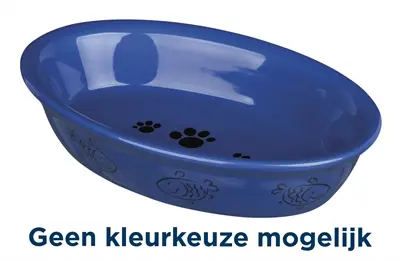 Trixie voerbak ovaal poot-/vismotief keramiek 15 cm 200 ml – 4 stuks