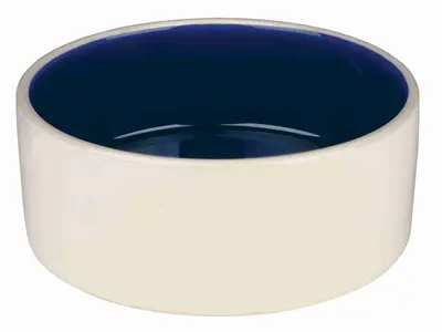 Trixie voerbak keramiek crème/blauw 18 cm 1 l – 4 stuks