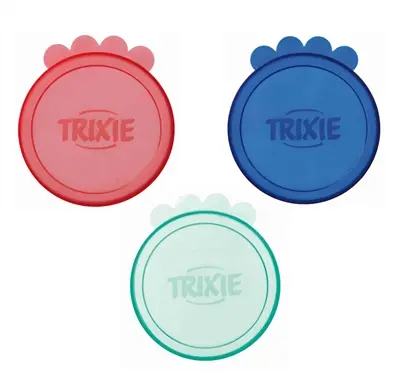 Trixie blikdeksel kunststof 7,6 cm assorti – 4 x 3 stuks