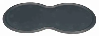 Trixie placemat natuurrubber donkergrijs 45 x 25 cm – 2 stuks