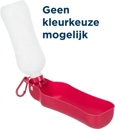 Trixie drinkfles kunststof 500 ml – met uitklapbare bak en karabijnhaak
