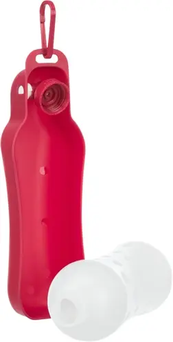 Trixie drinkfles kunststof 500 ml – met uitklapbare bak en karabijnhaak - Afbeelding 10
