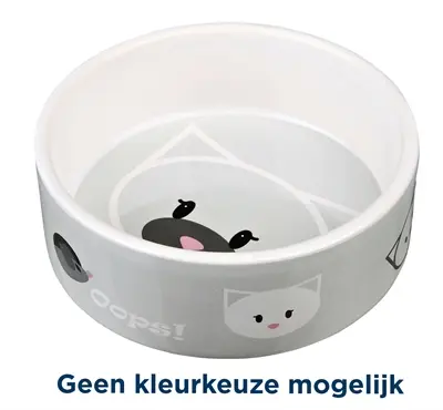 Trixie voerbak Mimi keramiek 12 cm 300 ml – 4 stuks, assorti