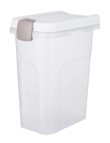Trixie voerton transparant wit 15 liter – luchtdicht, 33 x 22 x 41 cm