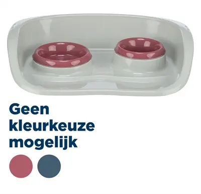 Trixie voerstation kunststof grijs 46 x 30 x 11 cm – 2 sets
