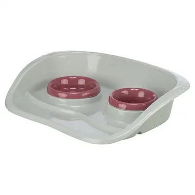 Trixie voerstation kunststof grijs 46 x 30 x 11 cm – 2 sets - Afbeelding 6