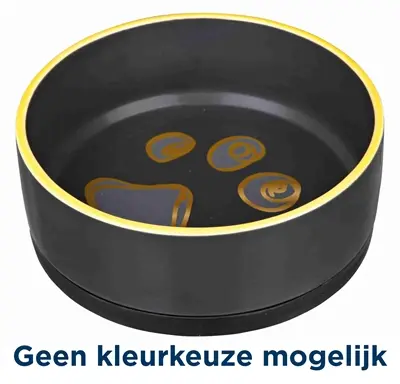 Trixie voerbak Jimmy keramiek met rubberrand 16 cm 750 ml – 4 stuks