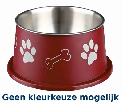 Trixie langoor voerbak RVS met rubbercoating 900 ml – assorti, 4 stuks
