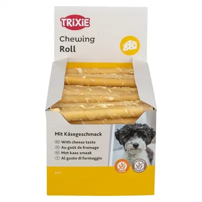 Trixie kauwrol gevuld met kaas 12 cm – gedroogde runderhuid, 100 stuks - Afbeelding 5