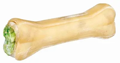 Trixie kauwbot met vitaminevulling 17 cm – runderhuid, 140 g