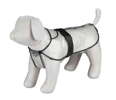 Trixie regenjas hond Tarbes transparant 46 cm – PVC, zwarte stroken - Afbeelding 5
