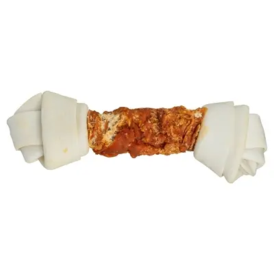Trixie Denta Fun knotted chicken chewing bone 25 cm – runderhuid - Afbeelding 3